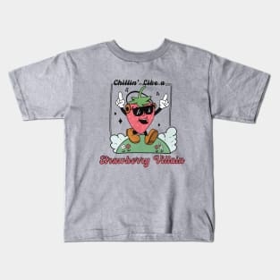 Cool Strawberry Summer Vibes Kids T-Shirt